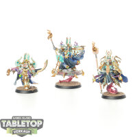 Thousand Sons - 3x Exalted Sorcerers - bemalt