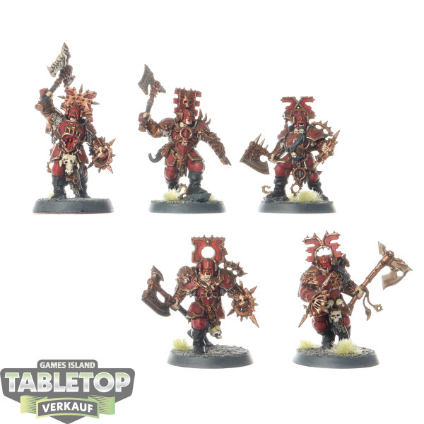 Blades of Khorne - 5x Blood Warriors - bemalt
