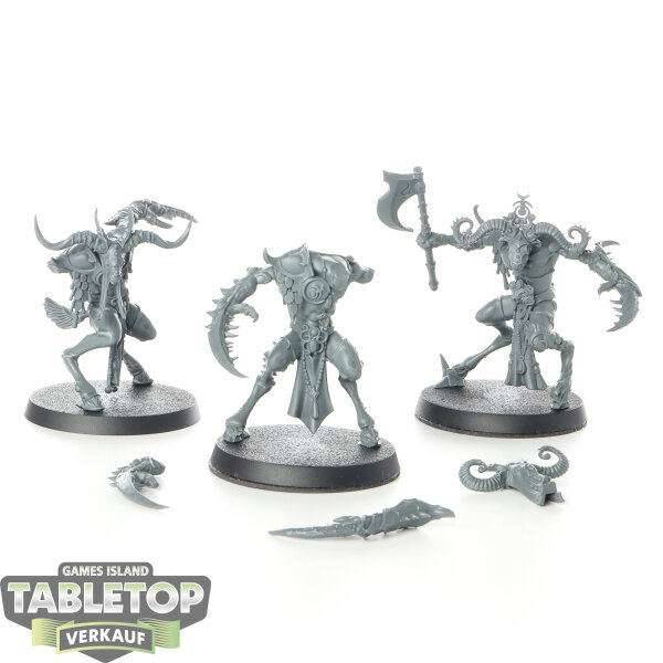 Hedonites of Slaanesh - 3x Slaangor Fiendbloods - bemalt