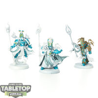 Thousand Sons - 3x Exalted Sorcerers - teilweise bemalt