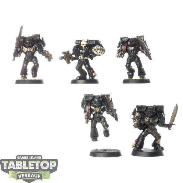 Space Marines - 5x Assault Squad klassisch - bemalt
