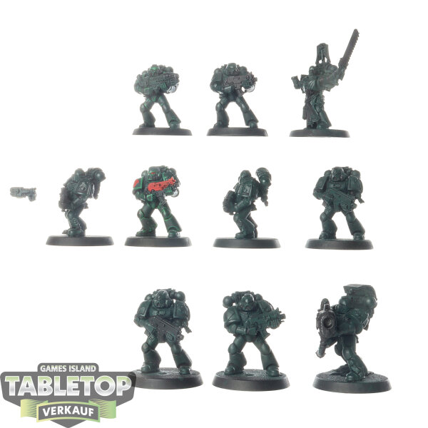Dark Angels - 10x Tactical Squad - teilweise bemalt