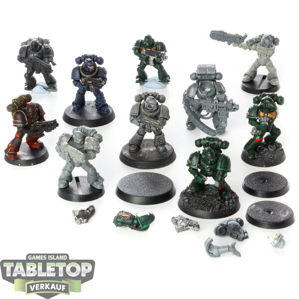 Dark Angels - 10x Tactical Squad klassisch - teilweise bemalt