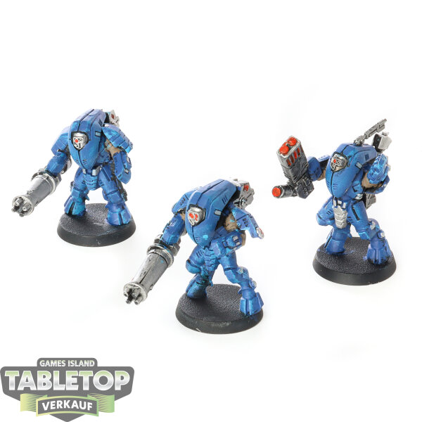 Tau Empire - 3x XV25 Stealth Battlesuits klassisch - teilweise bemalt