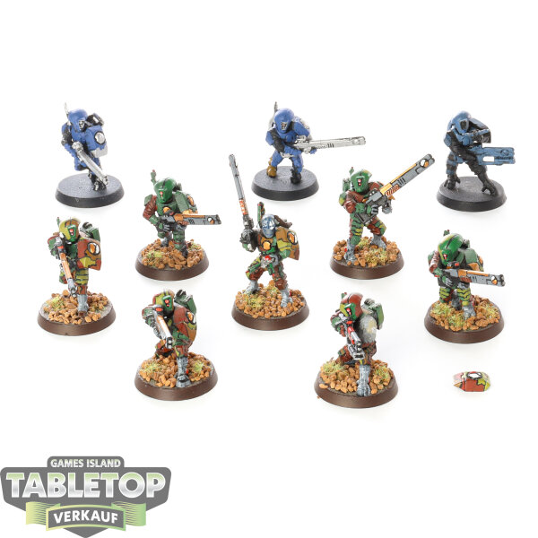 Tau Empire - 10x Fire Warriors Strike Team - teilweise bemalt