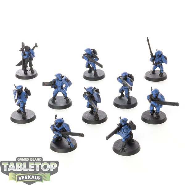 Tau Empire - 10x Fire Warriors Strike Team - teilweise bemalt