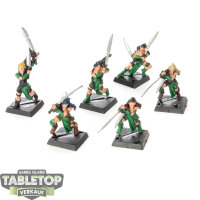 Wood Elf Realms - 6x Wardancer Troupe - teilweise bemalt