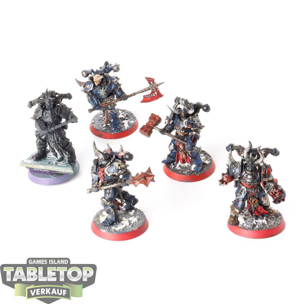 Chaos Space Marines - 5x Chaos Chosen - teilweise bemalt