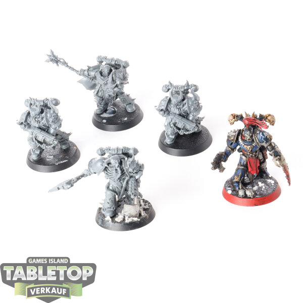 Chaos Space Marines - 5x Chosen - klassisch - teilweise bemalt