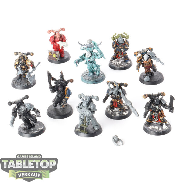 Chaos Space Marines - 10x Chaos Space Marines - klassisch - teilweise bemalt
