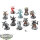 Chaos Space Marines - 10x Chaos Space Marines - klassisch - teilweise bemalt