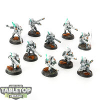 Tau Empire - 10 Fire Warriors Strike Team - bemalt