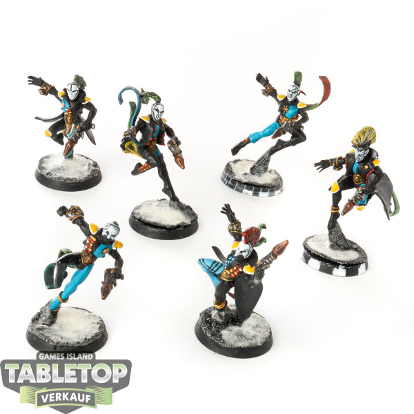 Aeldari - 6 Harlequin Troupe - bemalt