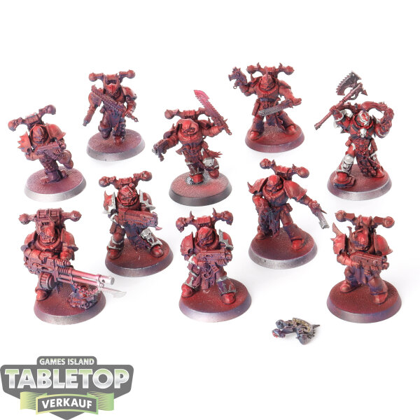 Chaos Space Marines - 10x Legionaries - teilweise bemalt