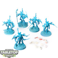 Aeldari - 5x Wraithblades - teilweise bemalt