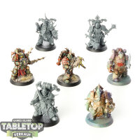 Death Guard - 7 Plague Marines - teilweise bemalt