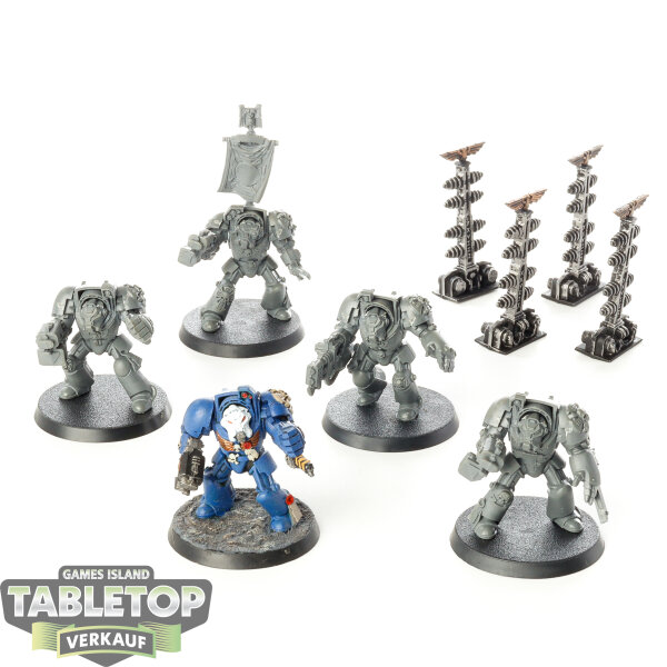 Space Marines - 5 Terminator Squad - teilweise bemalt