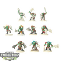 Orks - 10 Ork Beast Snagga Boyz - teilweise bemalt