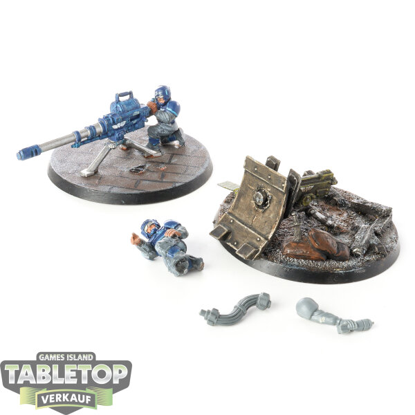 Astra Militarum - 2 Cadian Heavy Weapon Squad Klassisch/Classic - teilweise bemalt
