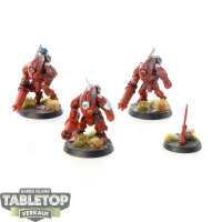 Tau Empire - 3x XV25 Stealth Battlesuits - bemalt