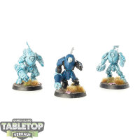 Tau Empire - 3x XV25 Stealth Battlesuits - bemalt