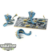 Tomb Kings of Khemri - 3 x Necroserpents - bemalt