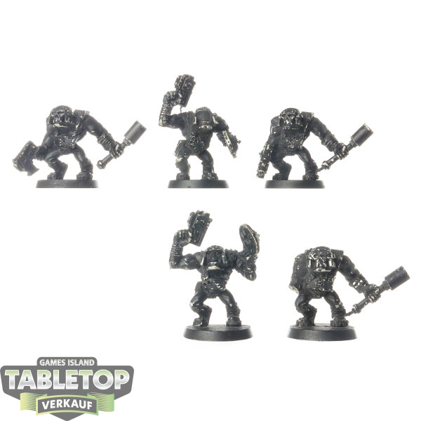Orks - 5 x Tankbustas klassisch - teilweise bemalt