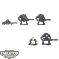 Orks - 4 x Ork Burna Boyz klassisch - teilweise bemalt