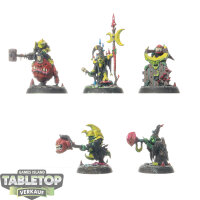 Gloomspite Gitz - 5 x Grinkrak’s Looncourt - bemalt