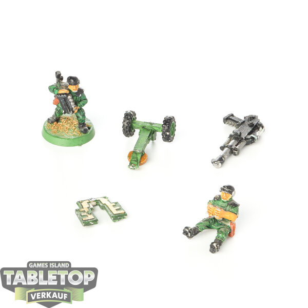 Astra Militarum - Cadian Shock Troops Autocannon classic (3th Edition) - bemalt