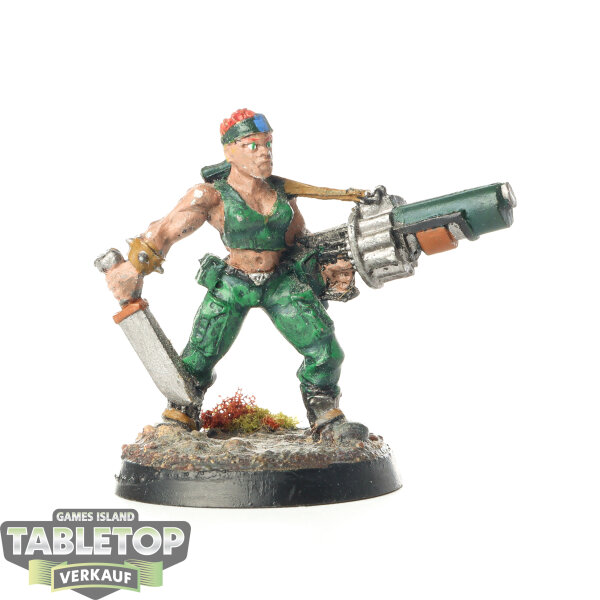 Astra Militarum - Catachan Jungle Fighter Female Granate Launcher  - bemalt