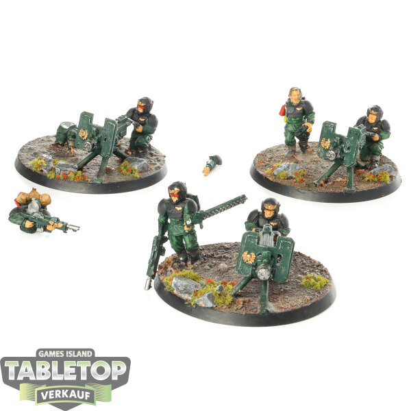 Astra Militarum - 3 Heavy Weapons Squad classic  - bemalt