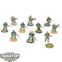 Astra Militarum - 10 Cadian Shock Troops classic  - bemalt