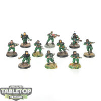 Astra Militarum - 10 Cadian Shock Troops classic  - bemalt