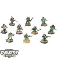 Astra Militarum - 10 Cadian Shock Troops classic  - bemalt