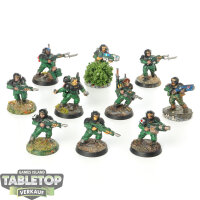 Astra Militarum - 10 Cadian Shock Troops classic  - bemalt
