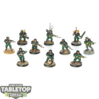 Astra Militarum - 10 Cadian Shock Troops classic  - bemalt