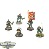 Astra Militarum - 5 Cadian Command Squad classic - bemalt