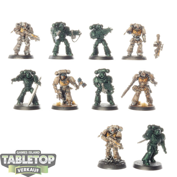 Dark Angels - 10x Intercessor Squad - teilweise bemalt