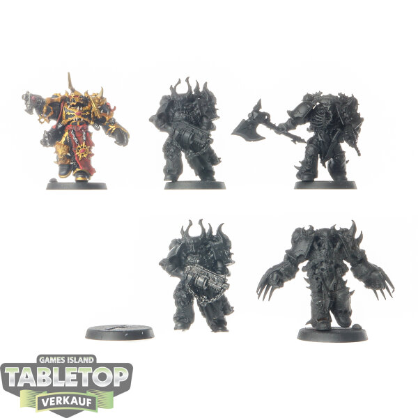 Chaos Space Marines - 5 Chosen classic - teilweise bemalt