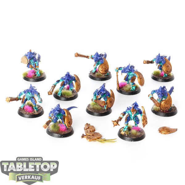 Seraphon - 10x Saurus Warriors - bemalt