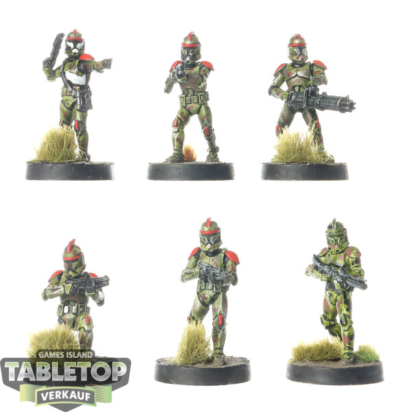 Galaktische Republik - 6 Phase I Clone Troopers - bemalt