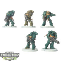 Space Marines - 5 Heavy Intercessor Squad - teilweise bemalt