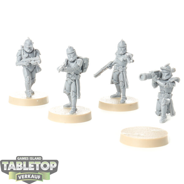Galaktische Republik - 4 Phase 1 Clone Troopers Upgrade Expansion - unbemalt