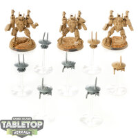 Tau Empire - 3 XV8 Crisis Battlesuit Team - grundiert