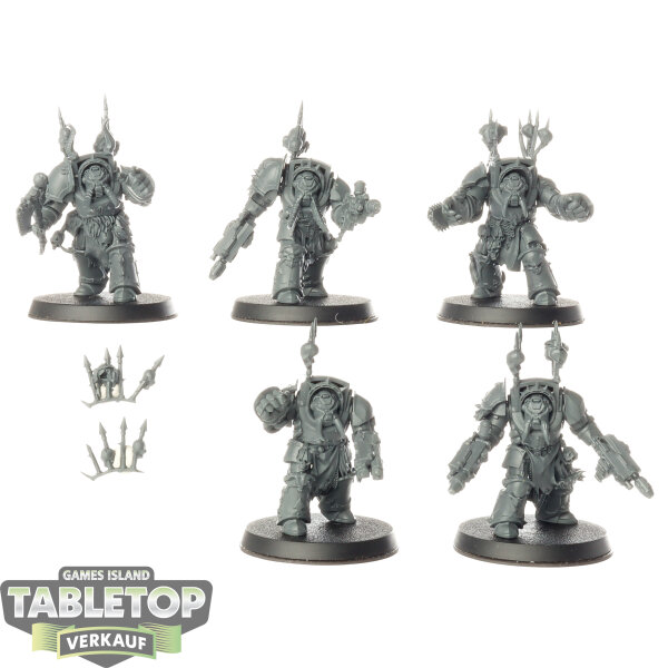 Chaos Space Marines - 5x Chaos Terminator Squad - teilweise bemalt