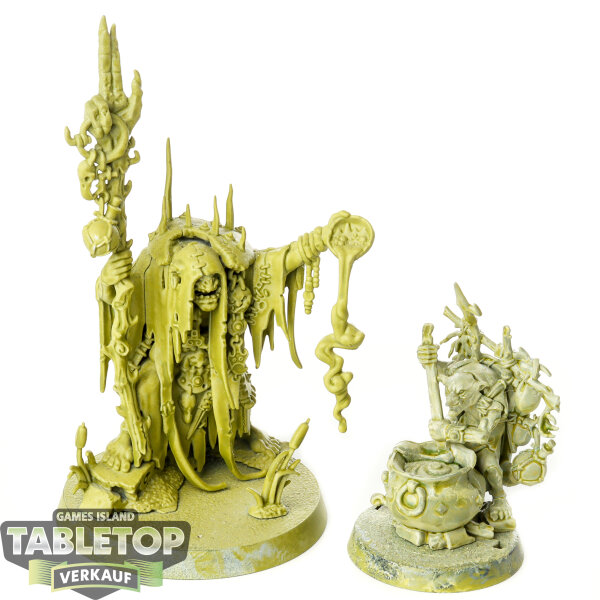 Orruk Warclans - Swampcalla Shaman with Pot-grot - grundiert