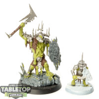 Orruk Warclans - Killaboss with Stab-grot - teilweise bemalt