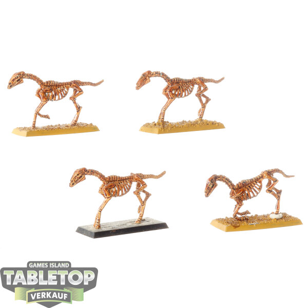 Tomb Kings of Khemri - 4x Tomb Kings Skeleton Horses - bemalt