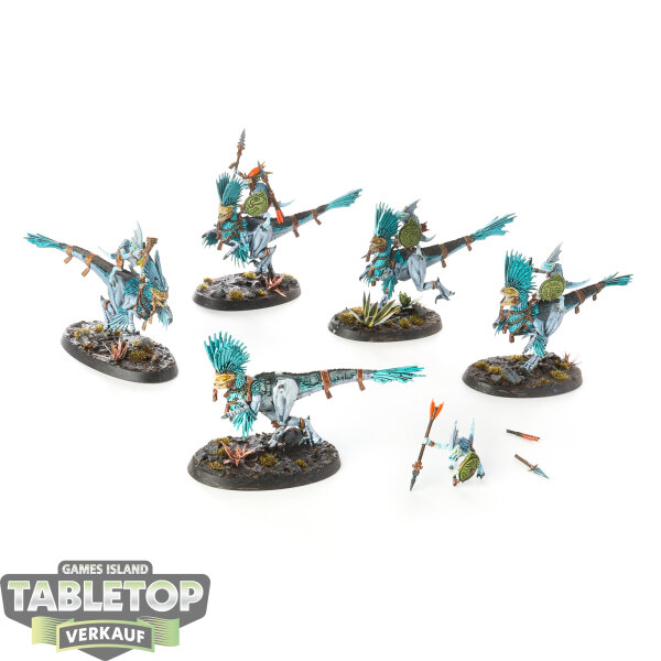 Seraphon - 5 Raptadon Hunters - bemalt
